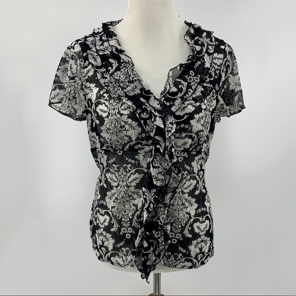 New York City Design Co Ruffled Feminine Blouse